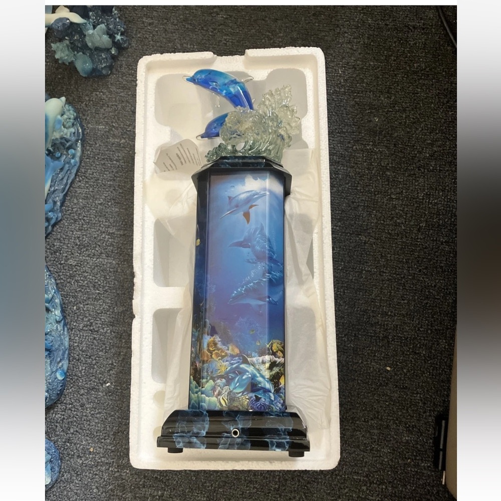 Oceanic Blue Dolphin Sculpture